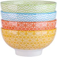 Los mejores  - vancasso Natsuki Cuenco de Porcelana de 4 Piezas- Cuencos de Cereal Ø 15.2 cm- Multicolor- Cuencos de Postre Cuenco de…